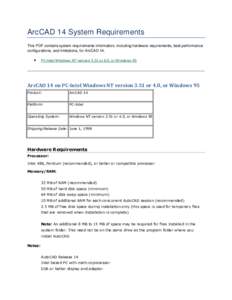 Microsoft Windows / Windows NT 3.51 / System requirements / AutoCAD / Windows 95 / Comparison of Microsoft Windows versions / Windows NT 4.0 / Software / Computer architecture / Windows NT