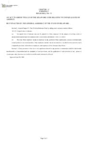 CHAPTER 11 FORMERLY HOUSE BILL NO. 53 AN ACT TO AMEND TITLE 29 OF THE DELAWARE CODE RELATING TO UNPAID LEAVES OF ABSENCE. BE IT ENACTED BY THE GENERAL ASSEMBLY OF THE STATE OF DELAWARE :