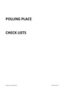 POLLING PLACE CHECK LISTS polling place checklist final[removed]9:06 AM