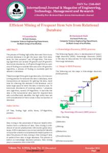 ISSN No: International Journal & Magazine of Engineering, Technology, Management and Research A Monthly Peer Reviewed Open Access International e-Journal