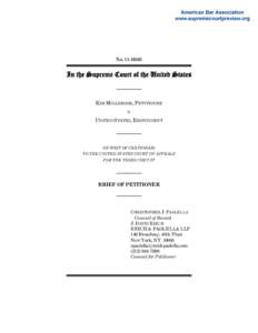 No[removed]In the Supreme Court of the United States __________ KIM MILLBROOK, PETITIONER v.