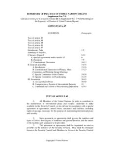 International security / United Nations Security Council / Chapter VII of the United Nations Charter / United Nations Charter / Reform of the United Nations / United Nations Security Council Resolution 788 / Law / International relations / Politics