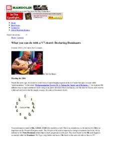 Free Mandolin Lessons and Tips from Mel Bay Publications  Home Back Issues Contact Us About Mandolin Sessions