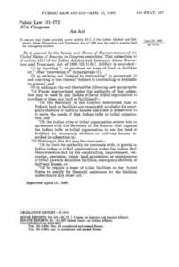 PUBLIC LAW[removed]—APR. 18, [removed]STAT. 137 Public Law[removed]101st Congress