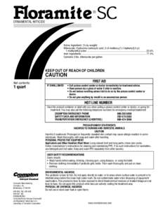 Floramite SC ® ORNAMENTAL MITICIDE  Active Ingredient: (% by weight)