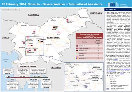 18 February 2014: Slovenia – Severe Weather – International Assistance SITUATION International Assistance through the Union Civil Protection Mechanism