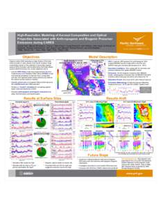 High-Resolution Modeling of Aerosol Composition and Optical Properties Associated with Anthropogenic and Biogenic Precursor Emissions during CARES Jerome Fast1, Manish Shrivastava1, Ying Liu1, Rahul Zaveri1, Lousia Emmon