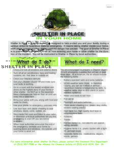 Subterranea / Management / Survival skills / Shelter in place / Rooms / Survival kit / Duct tape / Duct / Shelter / Public safety / Disaster preparedness / Emergency management