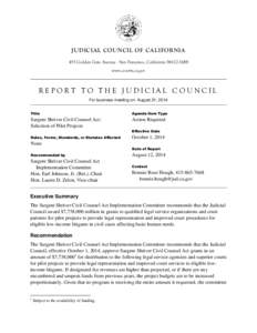 Report to the Judicial Council