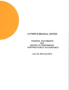 Microsoft Word - La Familia Medical Center 2013 FS.doc