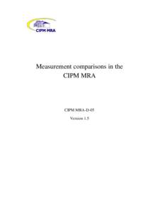 Measurement comparisons in the CIPM MRA