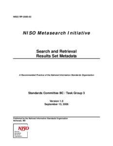 Metasearch engine / Metadata / Search engine / Relevance / Web search engine / Multisearch / Information science / Information retrieval / Information