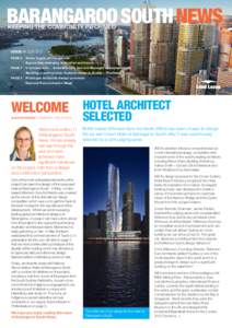 Barangaroo South News Keeping the community informed ISSUE 11 JULY 2013 Page 2 	 | Tower 2 gets off the ground