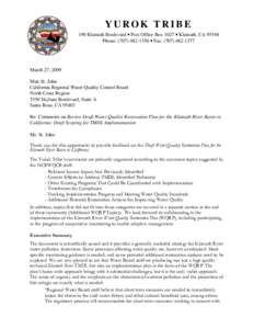 Microsoft Word - Yurok comments on Draft implement plan.doc