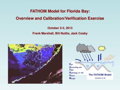 FATHOM Model for Florida Bay: Overview and Calibration/Verification Exercise October 2-3, 2013 Frank Marshall, Bill Nuttle, Jack Cosby  Flux