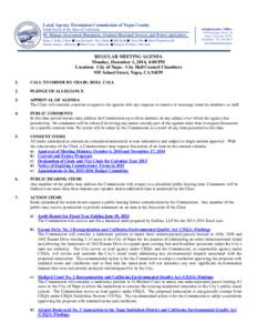 Local Agency Formation Commission of Napa County Subdivision of the State of California We Manage Government Boundaries, Evaluate Municipal Services, and Protect Agriculture Brian J. Kelly, Chair Joan Bennett, Vice Chair