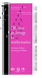 Effective pedagogy in mathematics