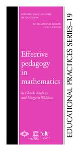 Education reform / Critical pedagogy / Mathematics education / Statistics education / E-learning / Inclusion / Penelope Peterson / Project-based learning / Education / Educational psychology / Philosophy of education