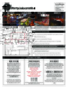 bodega wine bar Party Information PATIO TABLES