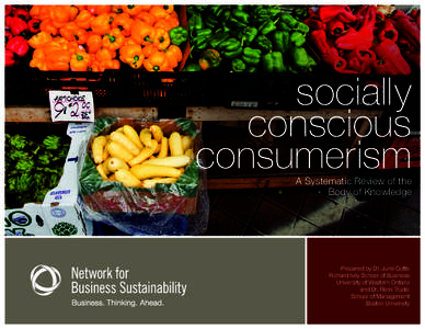 socially conscious consumerism A Systematic Review of the Body of Knowledge