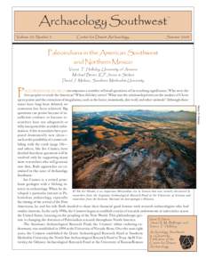 Archaeology Southwest  ™ Volume 23, Number 3