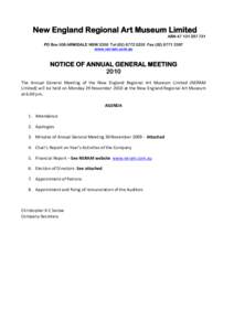 Proxy voting / Private law / Board of directors / New South Wales / Annual general meeting / Politics / Business / Corporations law / Armidale /  New South Wales