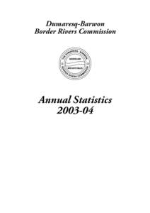 Dumaresq-Barwon Border Rivers Commission Annual Statistics[removed]