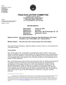 Members Rep. David Frizzell, Chairperson Rep. Don Lehe Rep. Mae Dickinson Rep. David Orentlicher Sen. Patricia Miller