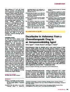 Dacarbazine in Melanoma: From a Chemotherapeutic Drug to an Immunomodulating Agent