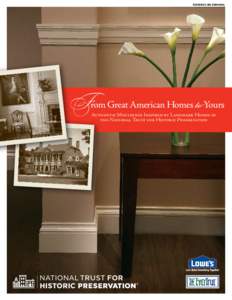 REVERSO EN ESPANOL  From Great American Homes toYours Authentic Mouldings Inspired by Landmark Homes of the National Trust for Historic Preservation