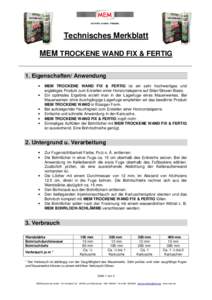 TM MEM Trockene Wand Fix & Fertig