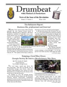 Drumbeat with Flintlock & Powderhorn News of the Sons of the Revolution Volume 28 Number 4
