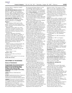 Federal Register / Vol. 62, NoThursday, August 28, Notices Colorado 80231, telephone number–6644. FOR FURTHER INFORMATION CONTACT: Mr. Michael A. Miller, Chief, Program Services Office, Royalty