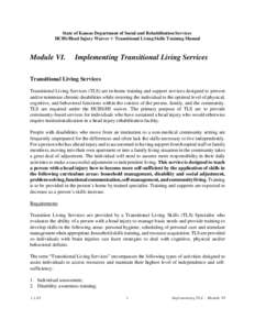 TLS Madule VI - Implementing Transitional Living Services