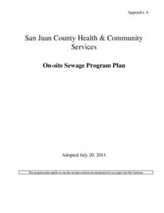 Appendix A  San Juan County Health & Community Services On-site Sewage Program Plan