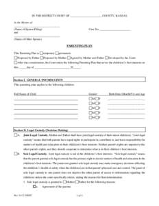 Microsoft Word - Parenting Plan clean.doc