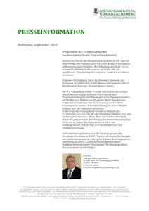 PRESSEINFORMATION Heilbronn, September 2012 Programm für Existenzgründer Landesregierung fördert Vorgründungsberatung Ziel des aus Mitteln des Europäischen Sozialfonds ESF und des Ministeriums für Finanzen und Wirt