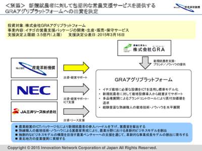 産業革新機構の事業紹介