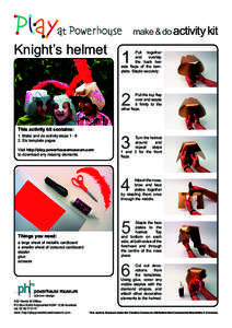 make & do activity kit  Knight’s helmet 1