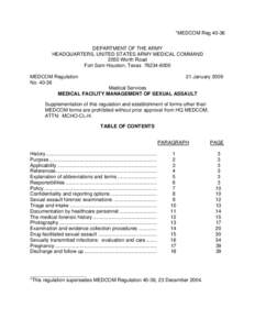 Microsoft Word - R40-36, Medical Facility Management of Sexual Assault.doc