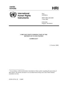 UNITED NATIONS HRI International Human Rights