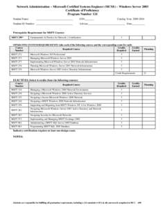 Network Administration (MCSE Windows 2000 Certificate)