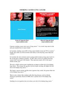 Graphic Health Warnings Factsheets - Smoking Causes Lung Cancer fact sheet