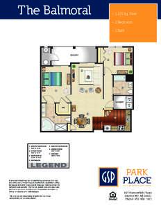 The Balmoral  • 1,215 Sq. Feet • 2 Bedroom • 2 Bath