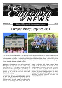 MARCH[removed]VOL.18 Bumper “Kindy Crop” for 2014