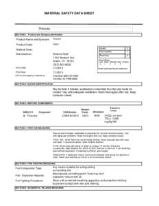 MATERIAL SAFETY DATA SHEET  Thiourea SECTION 1 . Product and Company Idenfication  Product Name and Synonym: