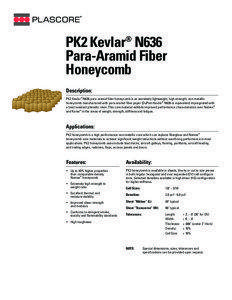 PK2 Kevlar N636 Para-Aramid Fiber Honeycomb