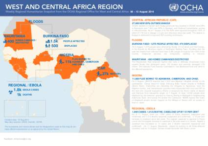 06 – 13 August 2014 CENTRAL AFRICAN REPUBLIC (CAR) FLOODS  MAURITANIA