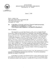 Division of Corporation Finance No-Action, Interpretive and Exemptive Letters: Merrill Lynch, Pierce, Fenner & Smith Incorporated