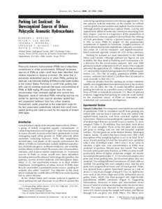 Astrochemistry / Carcinogens / Origin of life / Coal / Coal tar / Aromatic hydrocarbon / Parking lot / Fluoranthene / Urban runoff / Chemistry / Medicine / Polycyclic aromatic hydrocarbons